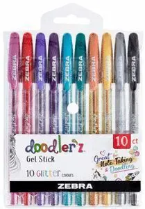 Boligrafo Zebra Doodler´z Glitter 10 Colores Surti