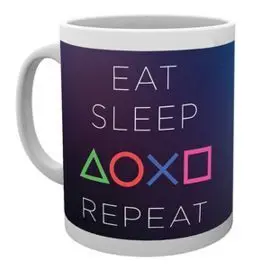 Taza 320 Ml Playstation Eat Sleep Repeat