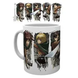 Taza 320 Ml Ataque a los Titanes Personajes