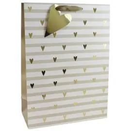 Bolsa Corazon Rayas Xl Gs 33X15X45,5Cm