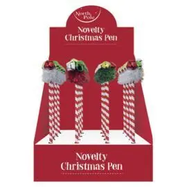 Expositor 18 Boligrafos Campanas de Navidad Surtid