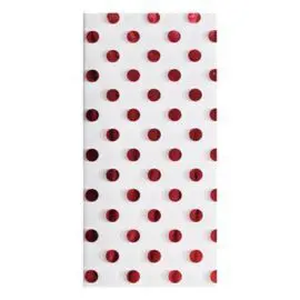 Pack 3 Hojas Papel Seda 50X70Cm Lunar Rojo Fondo B