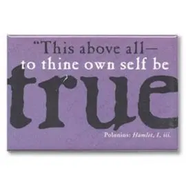Iman Rectangular To Thine Own Self Be True
