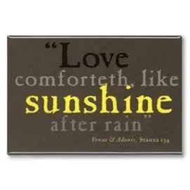Iman Rectangular Love Comforteth Like Sunshine
