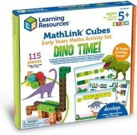 Juego Set Actividades Matematicas Hora Dinosaurios