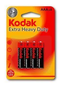 Pilas Kodak Cloruro Zinc Aaa 1,5V Lr03 Blister 4 u