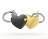 LLAVERO METALMORPHOSE PUZZLE CORAZON GOLD-BLACK