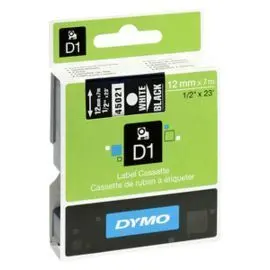 Cinta Dymo D1 12Mm X 7M Blanco / Negro