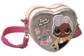 Bolso Bandolera Corazon Lol Born To Rock Silver