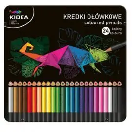 Estuche Metalico 24 Lapices Colores