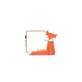 Pizarra con Rotulador Bebe Zorro 35X28Cm