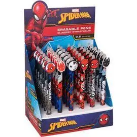 Expositor 36 Boligrafos Borrables Spiderman