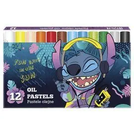 Ceras Pastel 12 Unidades Stitch