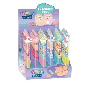 Expositor 36 Boligrafo Borrable Kawaii Kittens