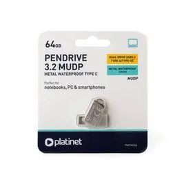 Pendrive 3. 2 2En1 Usb-C+Usb-A 64Gb Metal Platinet
