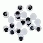 Ojos Redondos Adhesivos 4Mm 100 Unid Negro