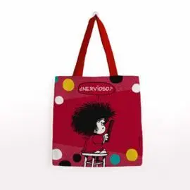 Bolsa Algodon Mafalda Mediana-Nervioso