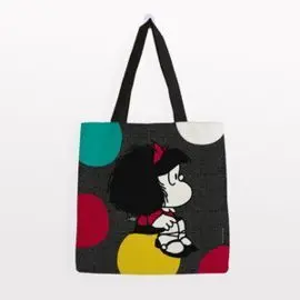 Bolsa Algodon Mafalda Grande-Sobre Pelota