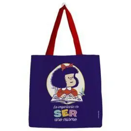 Bolsa Algodon Mafalda Grande Azul