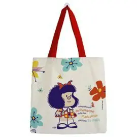 Bolsa Algodon Mafalda Mediana Flores