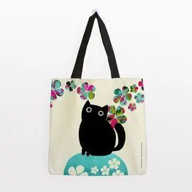 Bolsa Algodon Planet Cat Grande - 1 Negro