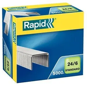 Grapas Rapid 24/6 mm Caja 5000 Standard Galvanizad