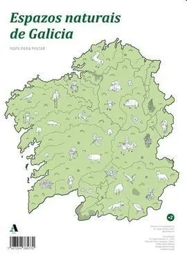 Espazos Naturais de Galicia:mapa para Pintar