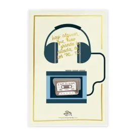 Tarjeta Stamping Dorado + Pin Eres lo Mejor de los