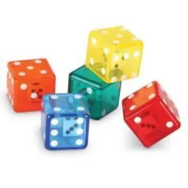 Dados de Seis Caras con Dado en el Interior - Set