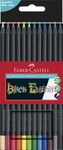 LAPIZ FABER CASTELL BLACK EDITION 12 COLORES SURTI