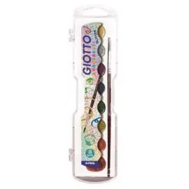 Giotto Acuarelas 30 mm Glitter Estuche 8