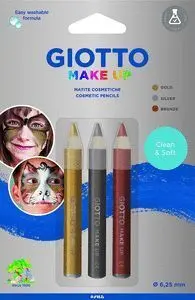 Maquillaje Lapiz Giotto Colores Metalizados Bliste