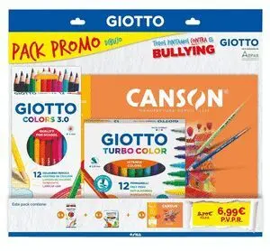 Expositor 20 Pack Promo Dibujo Basik Canson Giotto