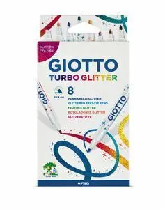 8 Rotuladores Turbo Glitter Giotto
