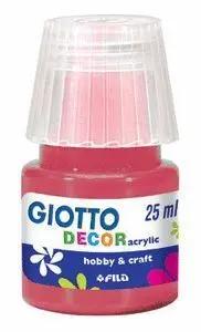 Tempera Acrilica Giotto Decor 25 Ml Rojo Carmin Ca