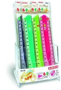 Expositor 15 Reglas 15 cm Flexibles Dible Zurdos y