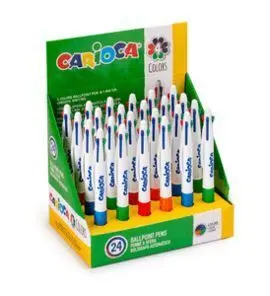 Boligrafos Carioca Maxi 4 Colores