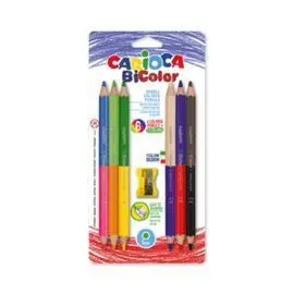 Lapices Bicolor Blister 6 uds y Sacapuntas