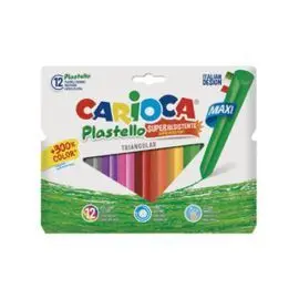 Ceras Jumbo Triangular Plastello Carton 12 uds