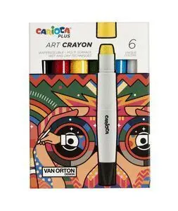 Cera Carioca Plus Art Crayon 6 Colores Surtidos