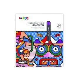 Cera Pastel Al Oleo Carioca Plus 24 Colores Surtid