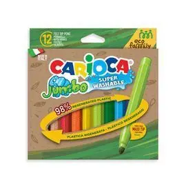 Rotulador Carioca Jumbo 12 Colores Surtido Super L