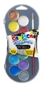 Acuarelas Carioca Metallic 12 Colores