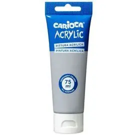 Tubo Pintura Acrilica 75 Ml Plata
