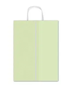 Bolsa Regalo Asa Retorcida Lunares Verde y Kraft 2