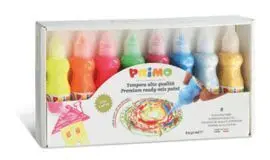 Tempera Premezclada 50 Ml 4 Fluo + 4 Metalicas