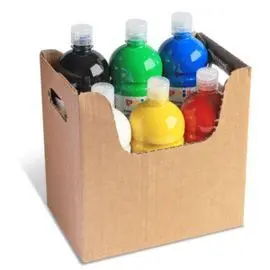 Pack 6 Tempera Liquida 1000 Ml Colores Basicos Caj