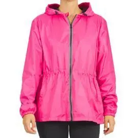 Chubasquero Mujer Fucsia Detalles Reflectantes T.