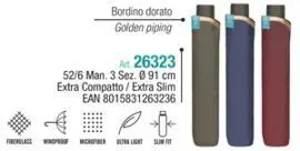 Paraguas Mujer Plegable 52/6 Man. Liso