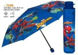 Paraguas Infantil Plegable 50/8 Manual Spiderman